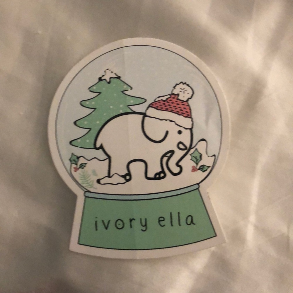 Snow globe ivory Ella sticker